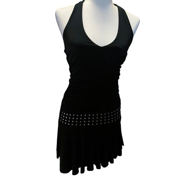 Vintage y2k asymmetrical bodycon Charlotte Russe dress sz s - Picture 1 of 8